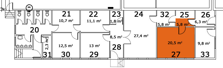 Grundrissplan Vorbau Halle 6