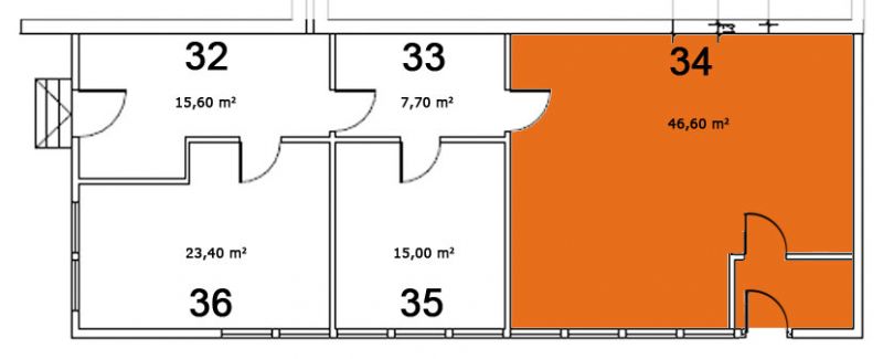 Grundrissplan Vorbau Halle 6